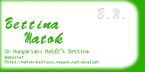 bettina matok business card